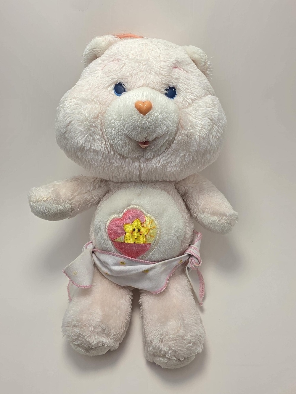 1983 Kenner Care Bear Hugs Vintage Plush Light Pink Diaper Star (11 inch)